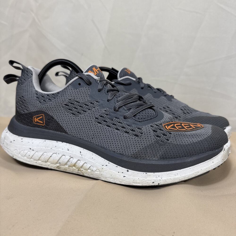 KEEN WK400 Men’s 10.5 Gray Orange Rocker Walking Shoes Athletic Sneakers